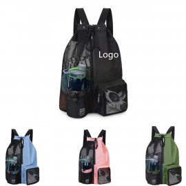 Custom Waterproof Mesh Drawstring Sports Backpack