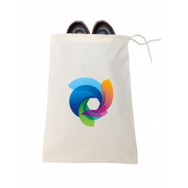 Logo Branded Drawstring Shoe Bag - Full Color Transfer (11" x 16")
