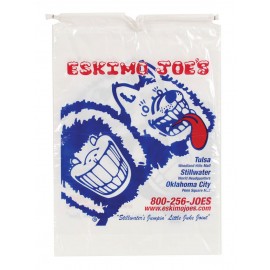 Plastic Econo Cotton Cord Bag (16" x 18" x 3") with Logo  Plastic Econo Cotton Cord Bag (16" x 18" x 3") with Logo