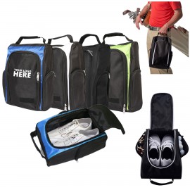 Personalized Zippered Golf Shoe Bag with Outside Pockets