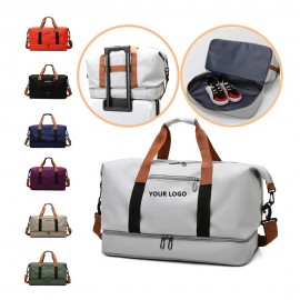 Promotional Women Sports Travel Duffel Bag Weekender Overnight Bag with Wet Pocket  Promotional Women Sports Travel Duffel Bag Weekender Overnight Bag with Wet Pocket