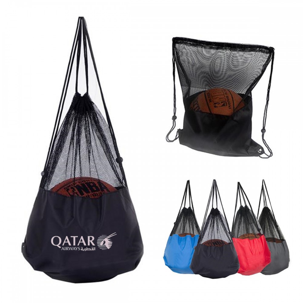 Custom Polyester Drawstring Mesh Sports Bag