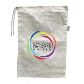 Personalized ORGANIC Drawstring Shoe Bag - Full Color Transfer (11" x 16")