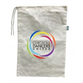 Promotional ORGANIC Drawstring Shoe Bag - Full Color Transfer (11" x 16")