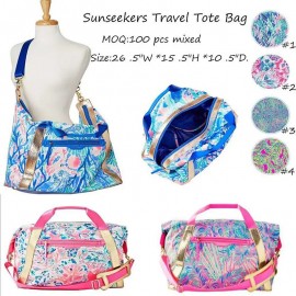 Customized Large Capacity Canvas Colorful Print Travel Tote Bags  Customized Large Capacity Canvas Colorful Print Travel Tote Bags