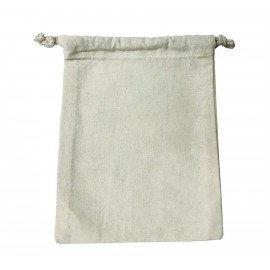 6"x 8" Cotton Pouch Bag - 4 Color Process (Natural) with Logo