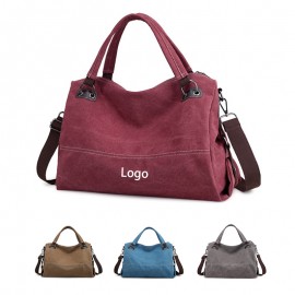 Custom Printed Vintage Design Canvas Handbag  Custom Printed Vintage Design Canvas Handbag