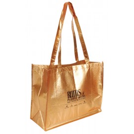 Custom Printed Metallic Non Woven Tote Bag (16" x 6" x 12" x 6")  Custom Printed Metallic Non Woven Tote Bag (16" x 6" x 12" x 6")