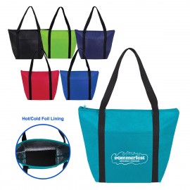 Logo Imprinted Non Woven Polypropylene Zipper Cooler Tote  Logo Imprinted Non Woven Polypropylene Zipper Cooler Tote