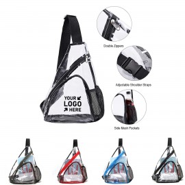 Clear PVC Sling Bag Custom Embroidered  Clear PVC Sling Bag Custom Embroidered