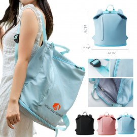 Logo Imprinted 420D Twill Fabric Waterproof Backpack With Wet Dry Separation Logo Imprinted 420D Twill Fabric Waterproof Backpack With Wet Dry Separation