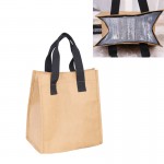 Logo Imprinted Insulated Kraft Paper Cooler Bag W/Handle