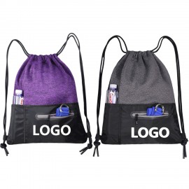 Drawstring Backpack Sack Pack Gym String Bag with Logo