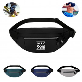 Waterproof Nylon Fanny Bag w/Zipper with Logo