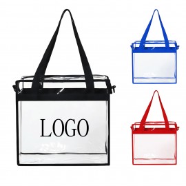 Custom Embroidered PVC Clear Stadium Tote Bag  Custom Embroidered PVC Clear Stadium Tote Bag