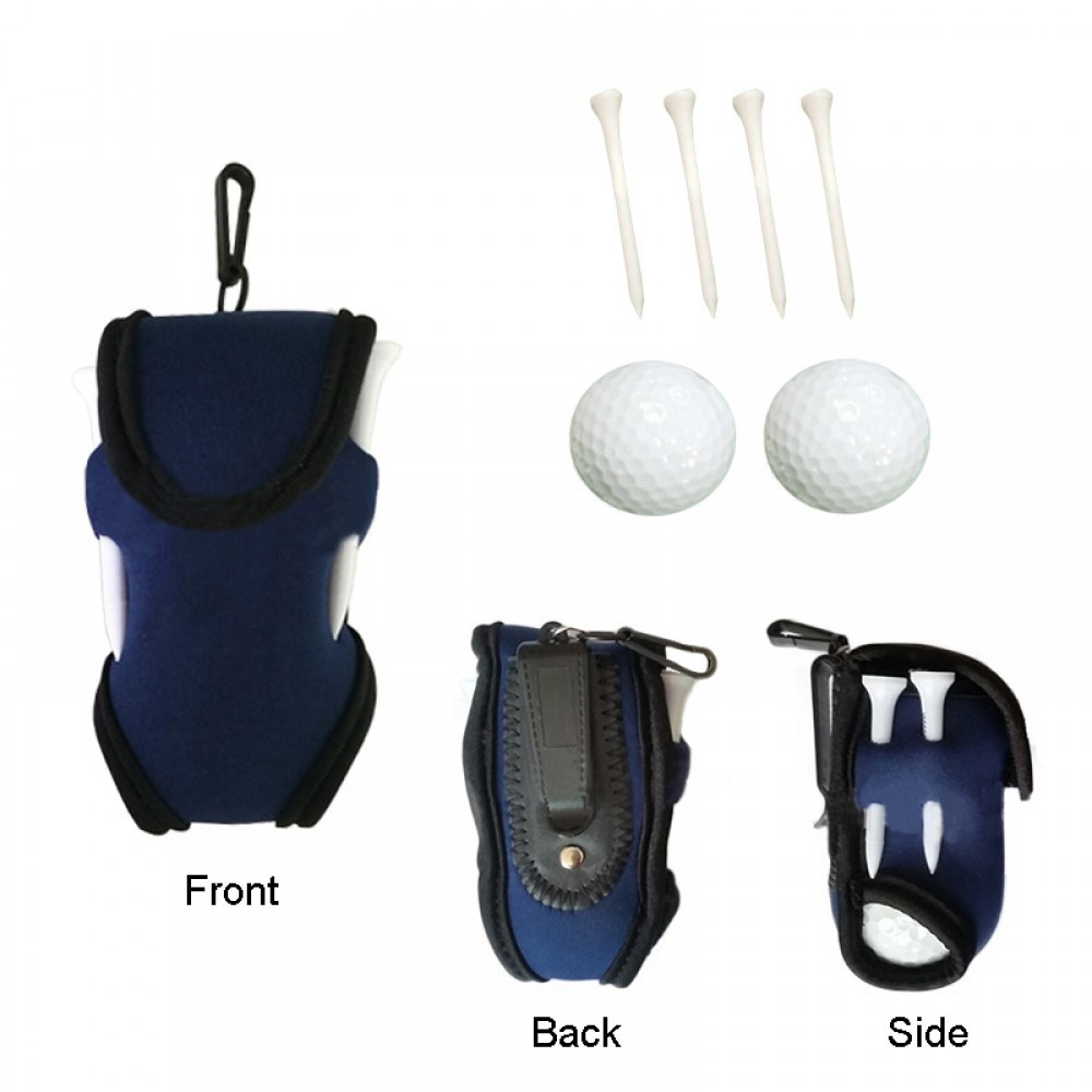 Portable Golf Bag With 4 Tees &2 Balls Logo Imprinted Portable Golf Bag With 4 Tees &2 Balls Logo Imprinted