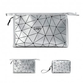 Logo Imprinted Portable Argyle Cosmetic Bag  Logo Imprinted Portable Argyle Cosmetic Bag