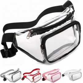 Promotional Clear Large Waist Pack with Dual Zippered Pockets