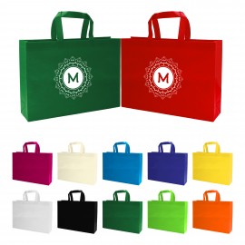 Heat Sealed Non-Woven Tote Bag (16" x 12" x 4") Custom Embroidered