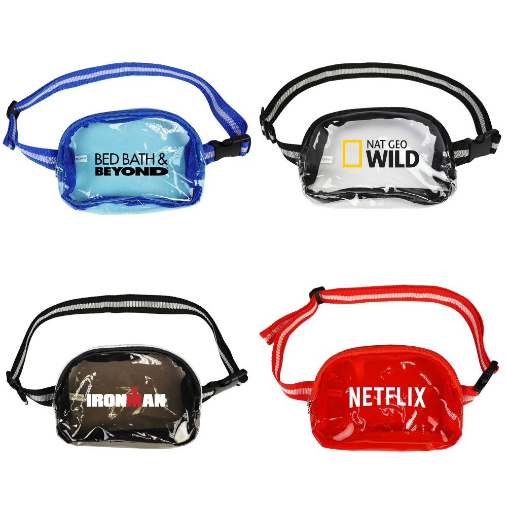 Clear Belt Bag with Logo Clear Belt Bag with Logo