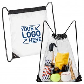 Custom Embroidered PVC Drawstring Bag  Custom Embroidered PVC Drawstring Bag