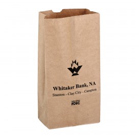 Custom Natural Kraft Paper Popcorn Bag (Size 2 Lb.)  Custom Natural Kraft Paper Popcorn Bag (Size 2 Lb.)