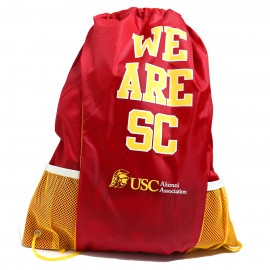 Drawstring Back Pack, 210D Nylon 17.5" x 13.5" pockets with Logo