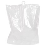 Custom Printed Stock Clear Plastic Cotton Drawstring Bag (16" x 18" x 3")
