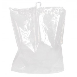 Custom Printed Stock Clear Plastic Cotton Drawstring Bag (16" x 18" x 3")