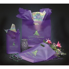 Custom Printed Frosted Colored Poly Die Cuts with Slotted Cardboard Bottoms  Custom Printed Frosted Colored Poly Die Cuts with Slotted Cardboard Bottoms