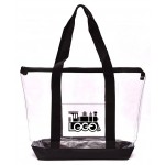 Zippered Clear Tote Bag Custom Embroidered