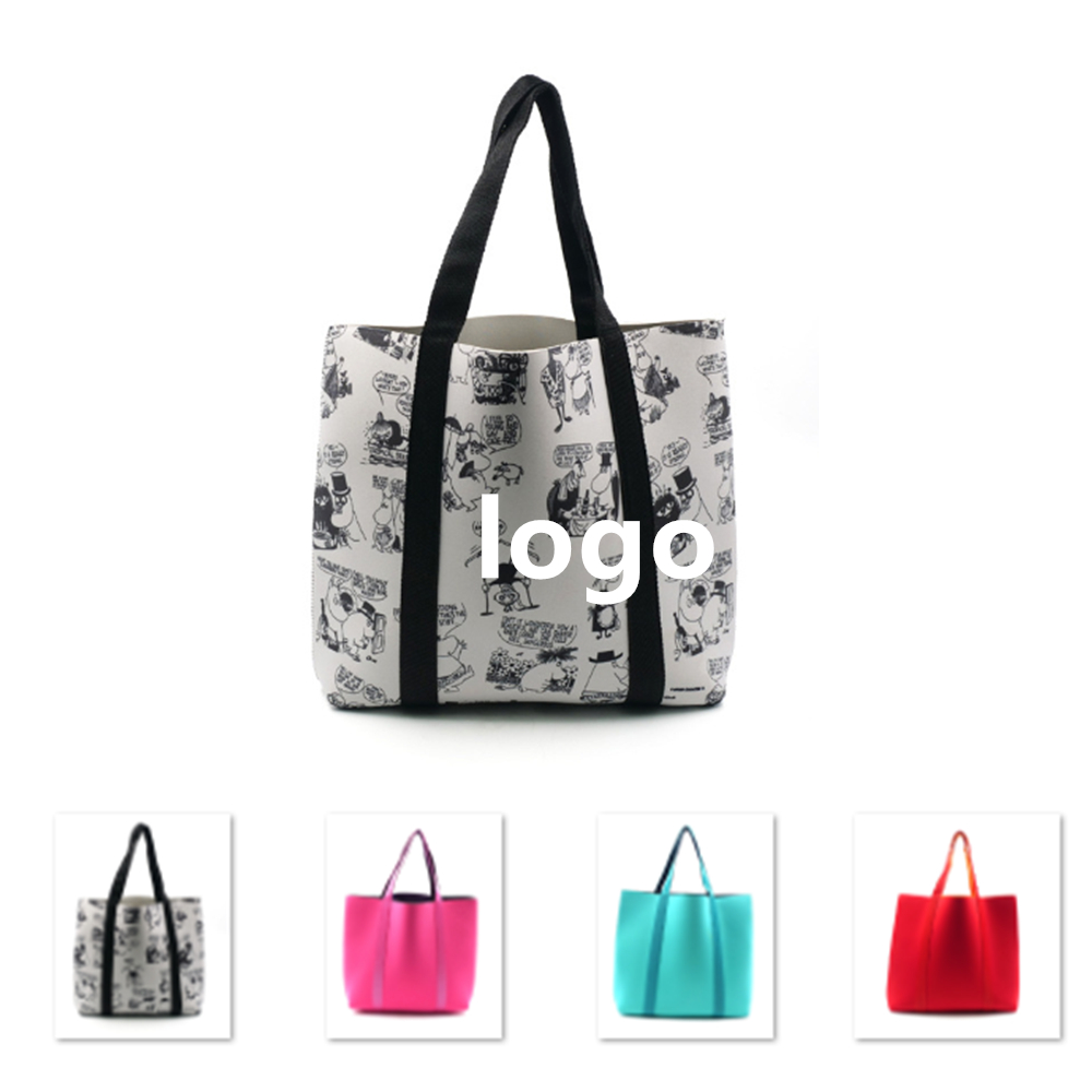 Neoprene Tote Bag With Mini Bag Custom Embroidered