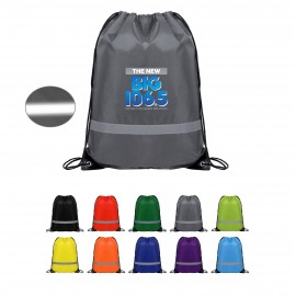 Customized Reflective Visibility Drawstring Backpack