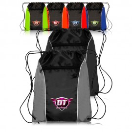 Custom Embroidered Side Color Drawstring Bags  Custom Embroidered Side Color Drawstring Bags