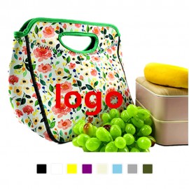 Logo Imprinted Neoprene Lunch Tote Bag With Handle