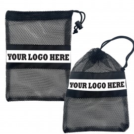 MOQ100 Mesh Drawstring Bag Sports Equipment Breathable Polyester Athletic Gym Yoga Towel Bag with Logo