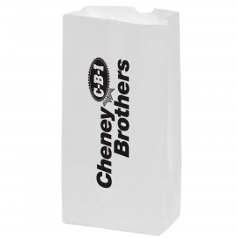 Custom Embroidered White Kraft Paper Popcorn Bag (Size 4 Lb.)