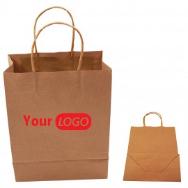 Personalized Kraft Paper Brown Shopping Bag (5.9"L x 3.2"W x 8.3"H)