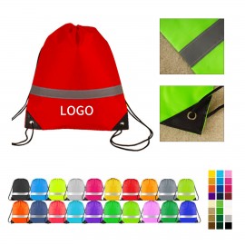 Custom Embroidered High-Visibility Safety Drawstring Bag