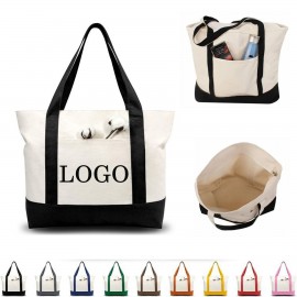 Custom Embroidered Stylish Canvas Tote Bag with an External Pocket  Custom Embroidered Stylish Canvas Tote Bag with an External Pocket