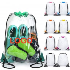Clear Drawstring Backpack Logo Imprinted