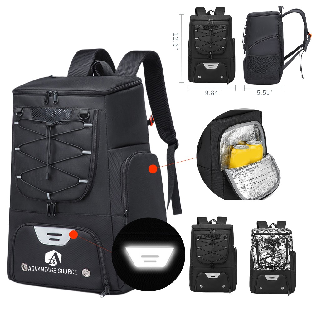 Custom Embroidered Waterproof Insulated Sports Backpack W/ Ball Compartment Custom Embroidered Waterproof Insulated Sports Backpack W/ Ball Compartment