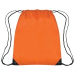 Custom Printed 210D Polyester Drawstring Bags With Triangle Eyelet