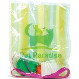 2-Sided Clear Digital Full Color Die Cut Plastic Bag (12" x 15") with Logo