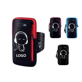 Logo Imprinted Sports Two Pockets Phone Arm Bag  Logo Imprinted Sports Two Pockets Phone Arm Bag