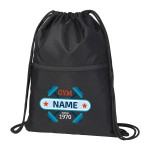 Waterproof Gym Drawstring Bag Custom Embroidered
