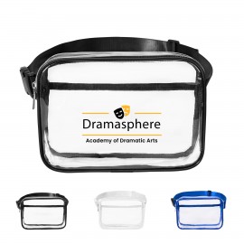 Clear PVC Belt Bag With 2 Pockets Custom Printed  Clear PVC Belt Bag With 2 Pockets Custom Printed