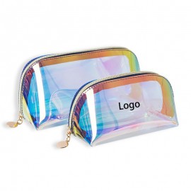 Holographic Clear Toiletry Bag Cosmetic Bag Custom Printed  Holographic Clear Toiletry Bag Cosmetic Bag Custom Printed
