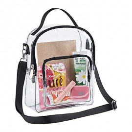 Clear Crossbody Messenger Shoulder Bag with Logo