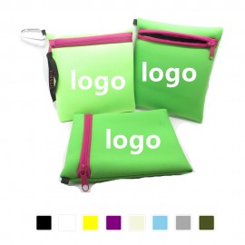 Custom Embroidered Neoprene Accessories Case Cosmetic Pouch Bag  Custom Embroidered Neoprene Accessories Case Cosmetic Pouch Bag